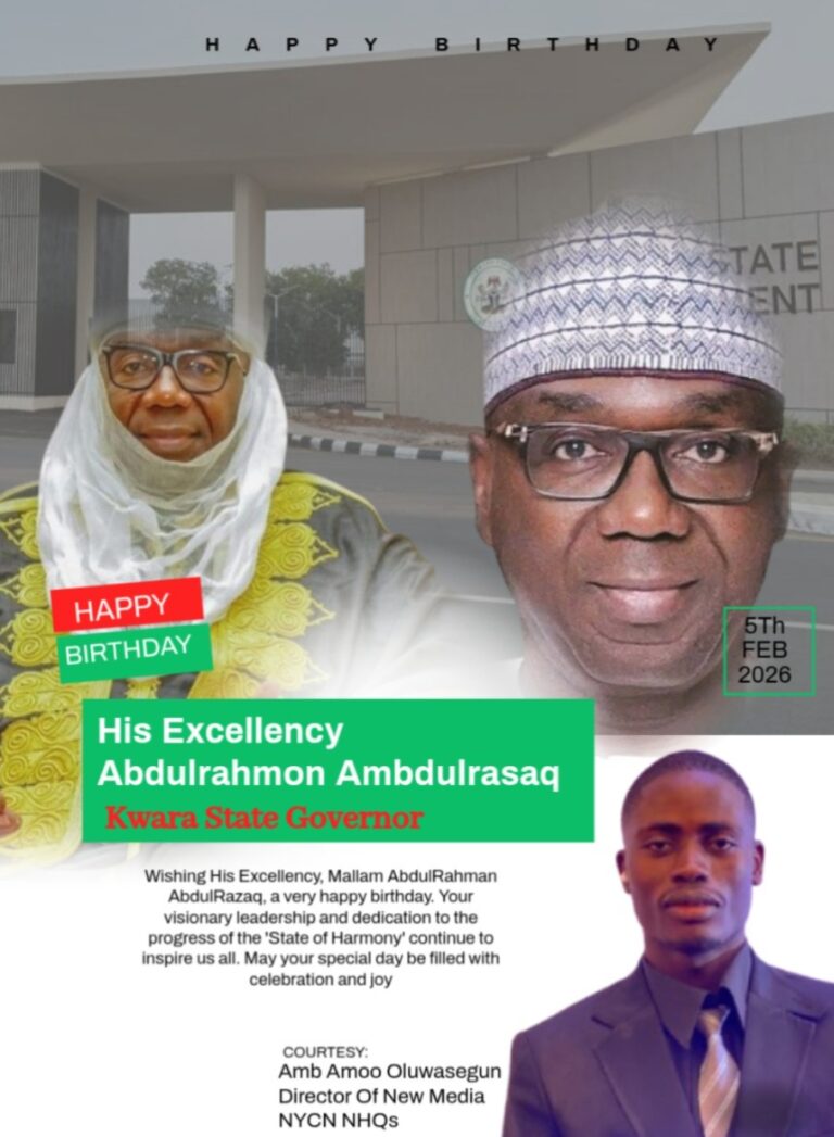 NYCN NHQs Director of New Media, Amb. Amoo Oluwasegun, Celebrates the Birthday of Kwara State Governor AbdulRahman AbdulRazaq